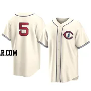 Jon Berti Men's Chicago Cubs Cream Replica 2022 Field Of Dreams Jersey