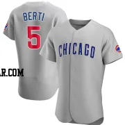 Jon Berti Men's Chicago Cubs Gray Authentic Road Jersey