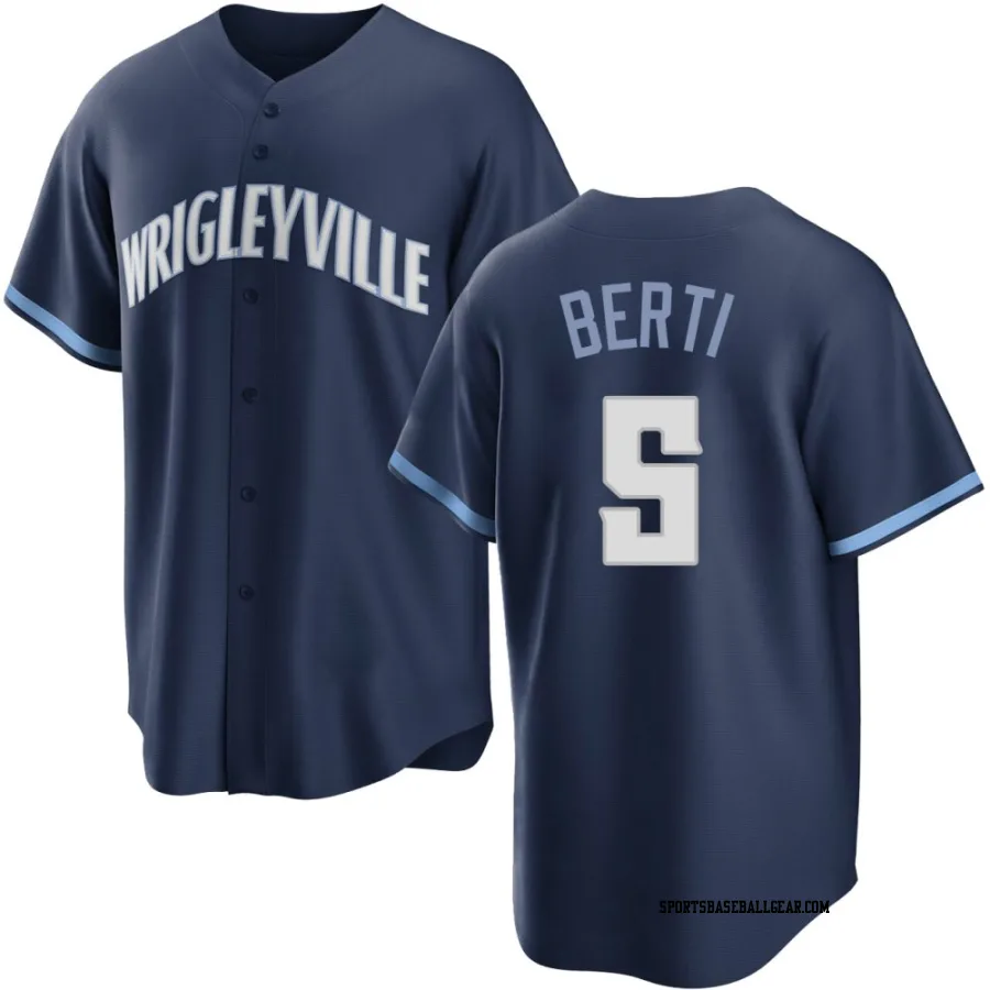 Jon Berti Men's Chicago Cubs Navy Replica 2021 City Connect Jersey