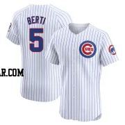 Jon Berti Men's Chicago Cubs White Elite Home Jersey