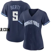 Jon Berti Women's Chicago Cubs Navy Replica 2021 City Connect Jersey