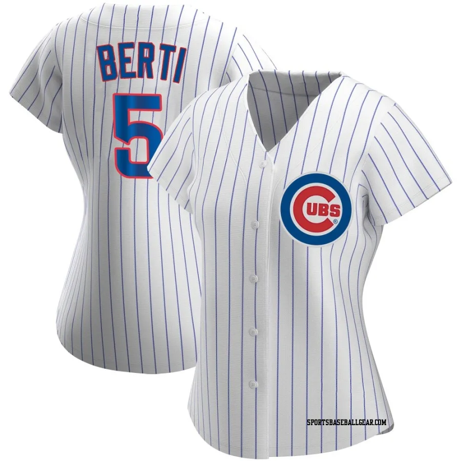 Jon Berti Women's Chicago Cubs White Replica Home Jersey