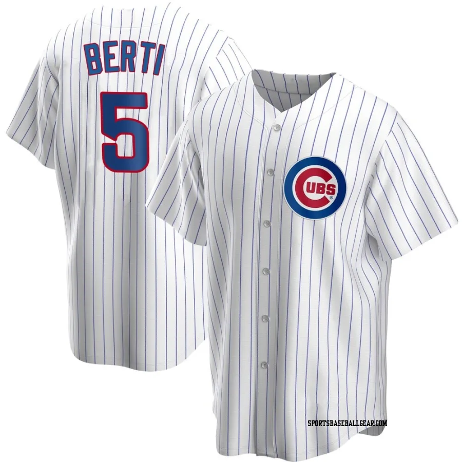 Jon Berti Youth Chicago Cubs White Replica Home Jersey