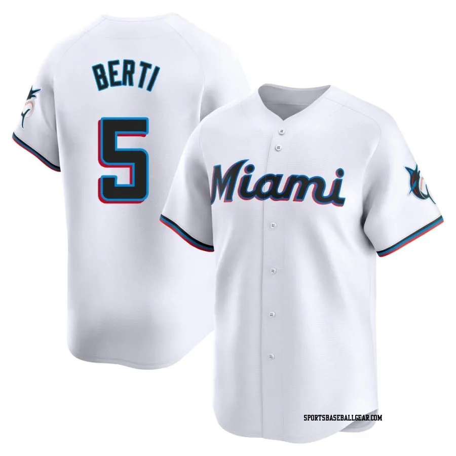 Jon Berti Youth Miami Marlins White Limited Home Jersey