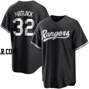 Jon Matlack Men's Texas Rangers White Replica Black 2023 World Series Champions Jersey