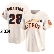 Jon Singleton Men's Houston Astros Cream Limited Throwback Cooperstown Collection Jersey