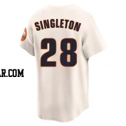Jon Singleton Men's Houston Astros Cream Limited Throwback Cooperstown Collection Jersey