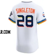 Jon Singleton Men's Houston Astros White Elite 2025 City Connect Jersey