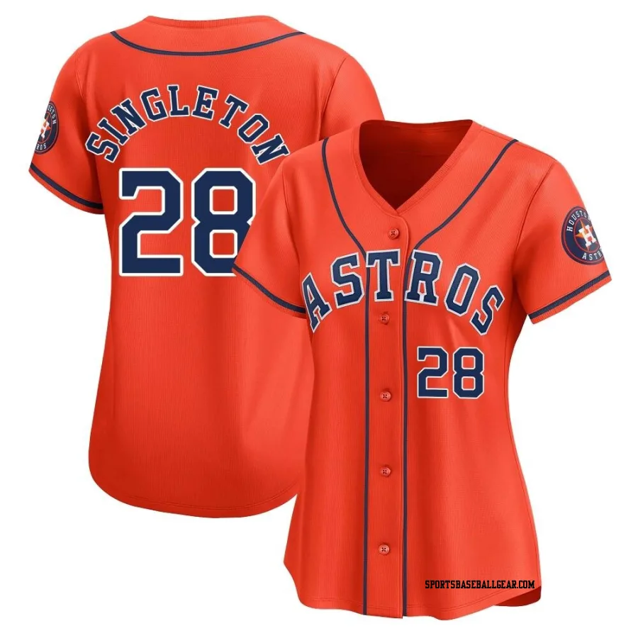 Jon Singleton Women's Houston Astros Orange Limited Alternate Jersey