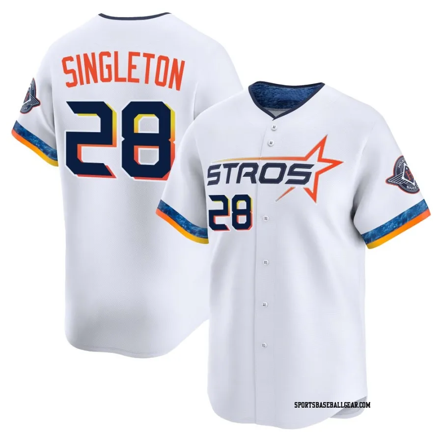 Jon Singleton Youth Houston Astros White Limited 2025 City Connect Jersey