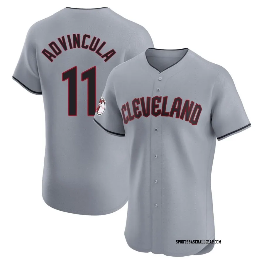 Jonah Advincula Men's Cleveland Guardians Gray Elite Road Jersey
