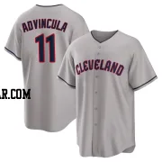 Jonah Advincula Youth Cleveland Guardians Gray Replica Road Jersey