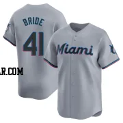 Jonah Bride Men's Miami Marlins Gray Limited Road Jersey