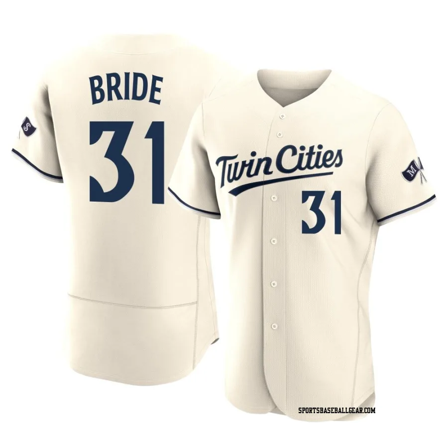 Jonah Bride Men's Minnesota Twins Cream Authentic Alternate 2023 Jersey