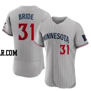 Jonah Bride Men's Minnesota Twins Gray Authentic Road Jersey