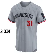 Jonah Bride Men's Minnesota Twins Gray Elite Road Jersey