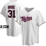Jonah Bride Men's Minnesota Twins White Replica Home Jersey