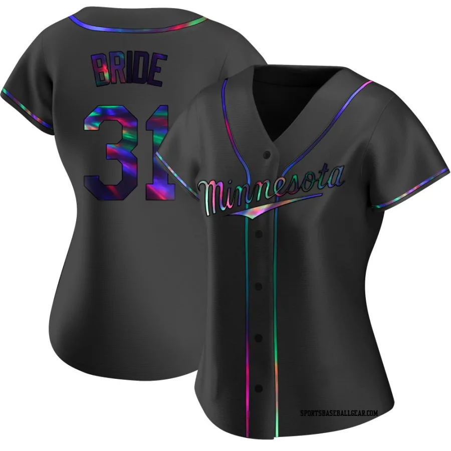 Jonah Bride Women's Minnesota Twins Black Holographic Replica Alternate Jersey