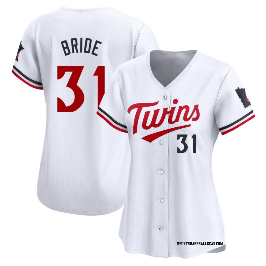 Jonah Bride Women's Minnesota Twins White Limited Home Jersey