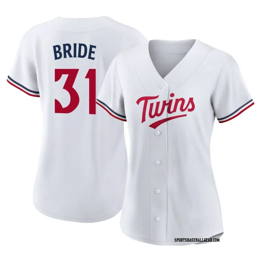 Jonah Bride Women's Minnesota Twins White Replica Home Jersey