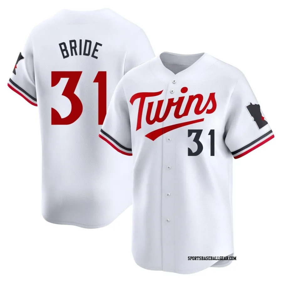 Jonah Bride Youth Minnesota Twins White Limited Home Jersey