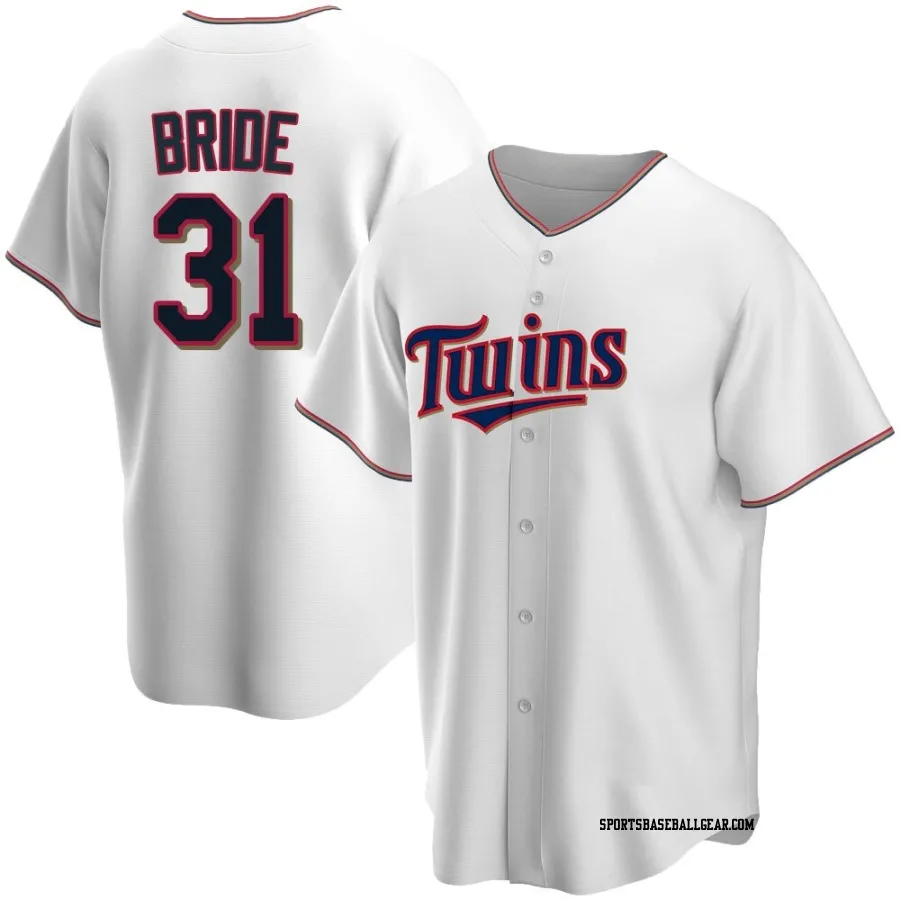 Jonah Bride Youth Minnesota Twins White Replica Home Jersey