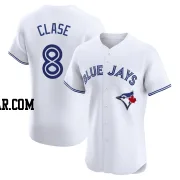 Jonatan Clase Men's Toronto Blue Jays White Elite Home Jersey