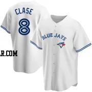 Jonatan Clase Men's Toronto Blue Jays White Replica Home Jersey