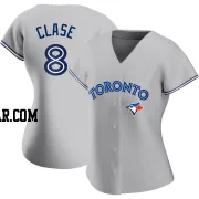 Jonatan Clase Women's Toronto Blue Jays Gray Replica Road Jersey
