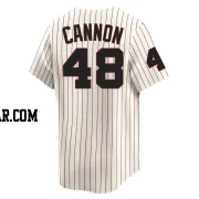 Jonathan Cannon Men's Chicago White Sox Cream Limited Throwback Cooperstown Jersey
