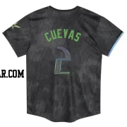 Jonathan Cuevas Toddler Tampa Bay Rays Charcoal Limited 2024 City Connect Jersey