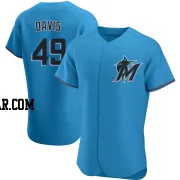 Jonathan Davis Men's Miami Marlins Blue Authentic Alternate Jersey