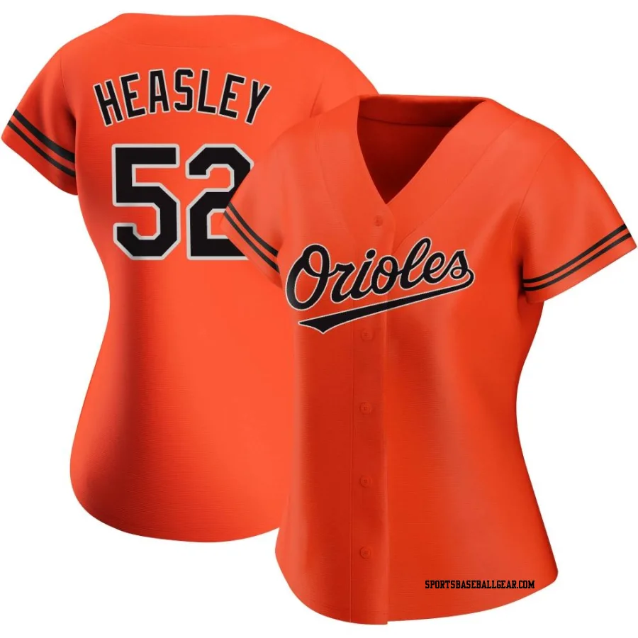 Jonathan Heasley Women's Baltimore Orioles Orange Authentic Alternate Jersey