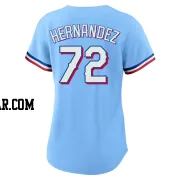 Jonathan Hernandez Women's Texas Rangers Light Blue Replica Alternate Jersey