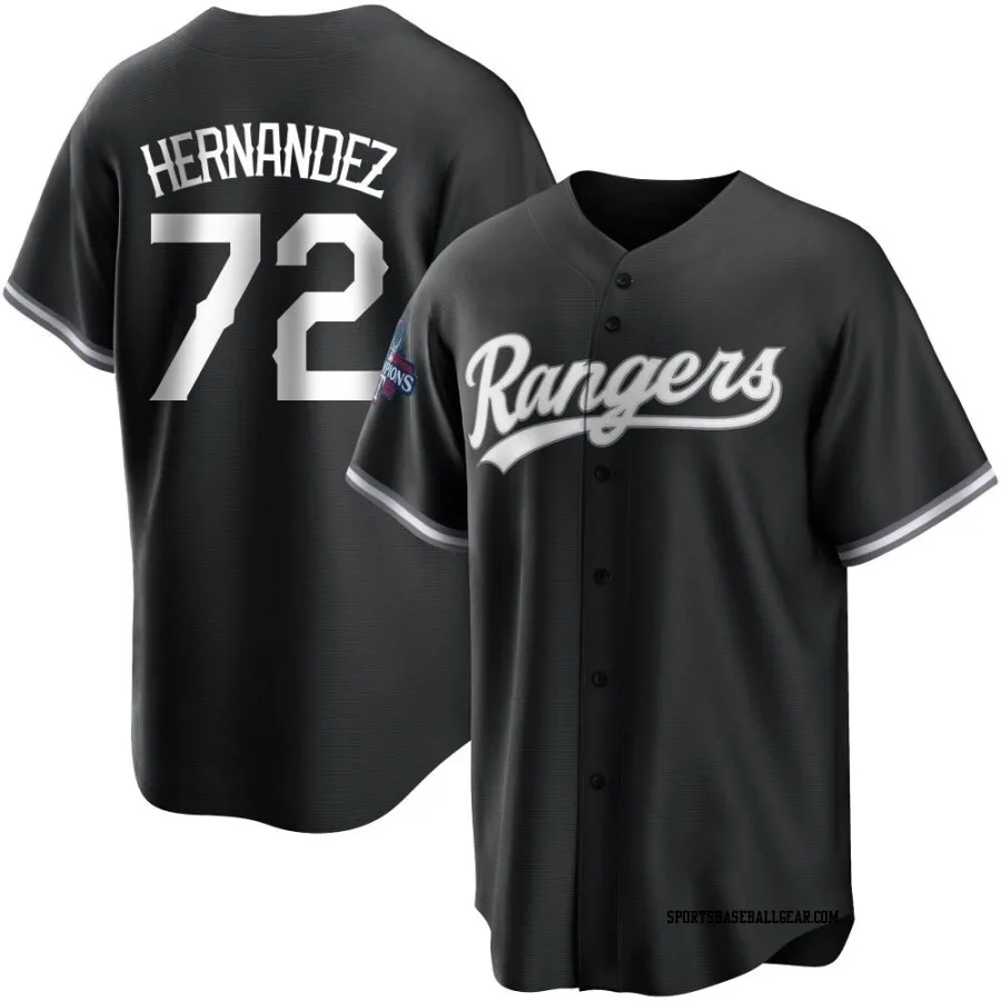 Jonathan Hernandez Youth Texas Rangers White Replica Black 2023 World Series Champions Jersey