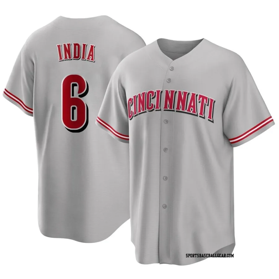 Jonathan India Men's Cincinnati Reds Gray Replica Road Jersey