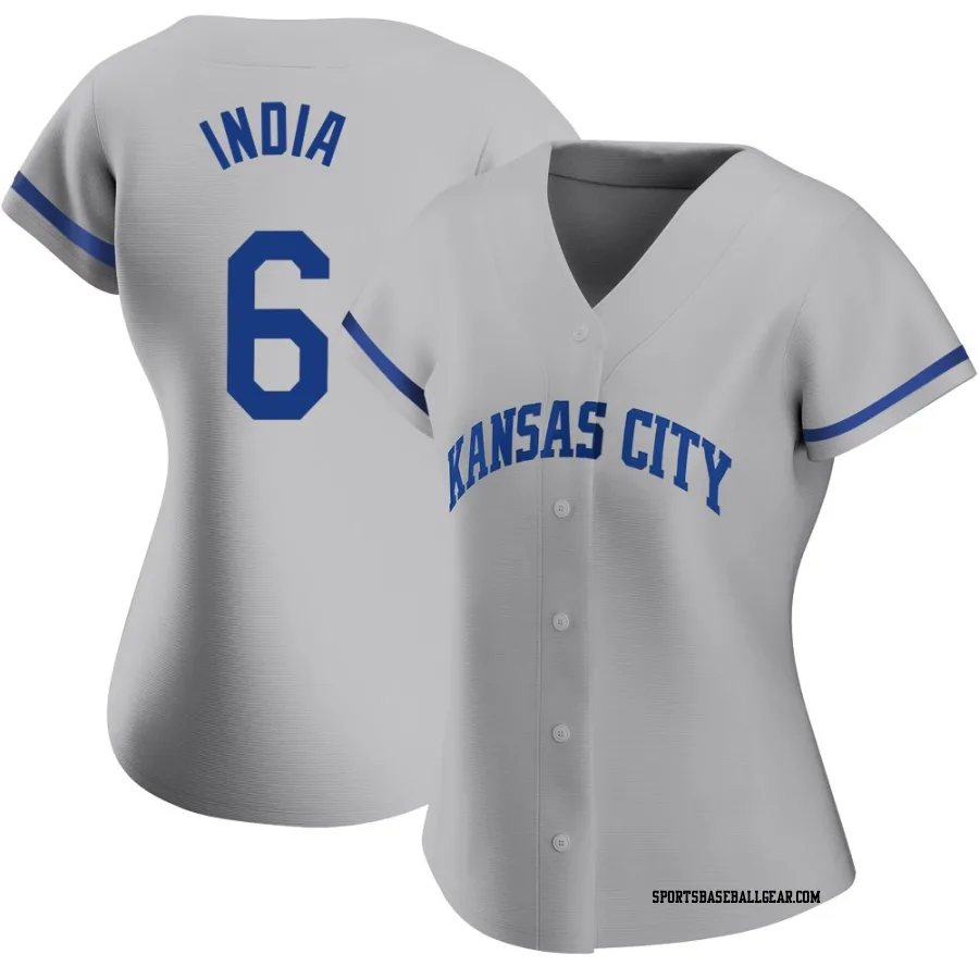 Jonathan India Women's Kansas City Royals Gray Authentic 2022 Road Jersey