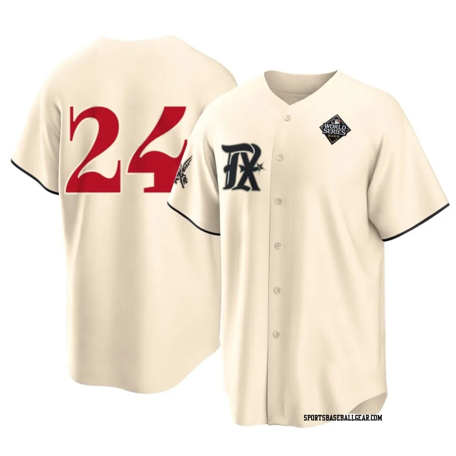 Jonathan Ornelas Men's Texas Rangers Cream Replica 2023 City Connect 2023 World Series Jersey