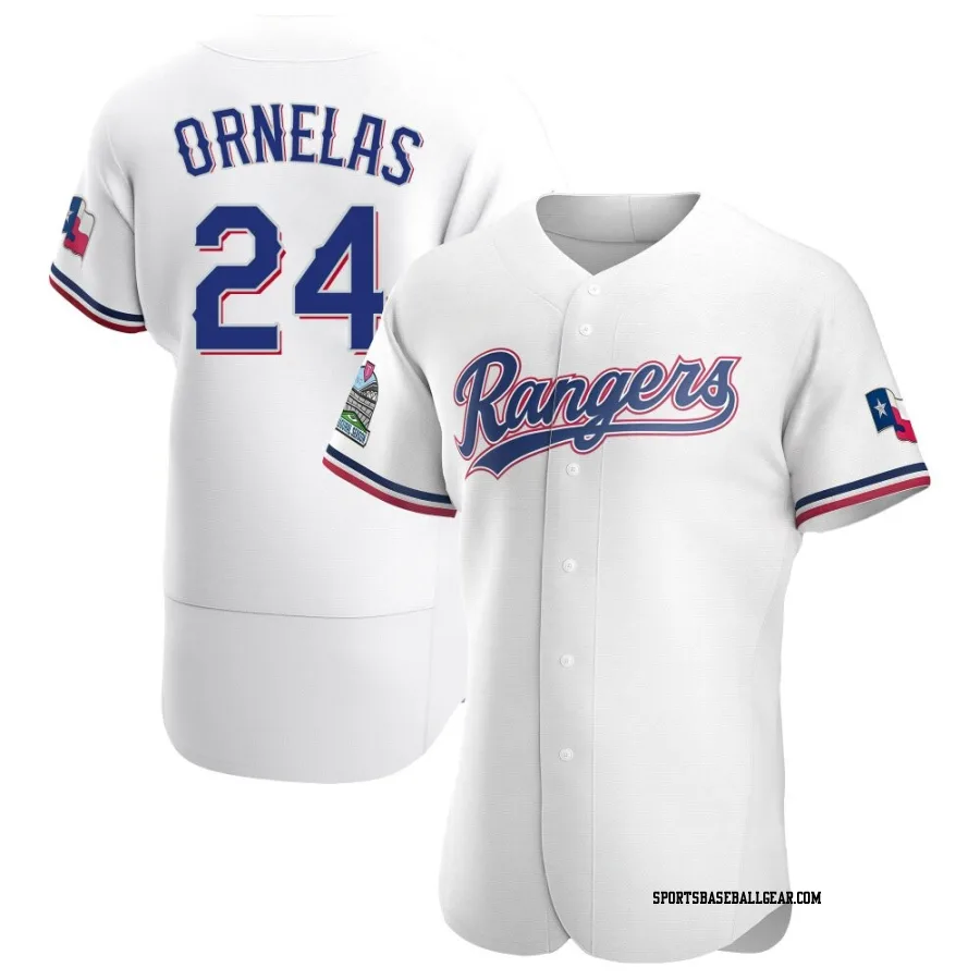 Jonathan Ornelas Men's Texas Rangers White Authentic Home Jersey