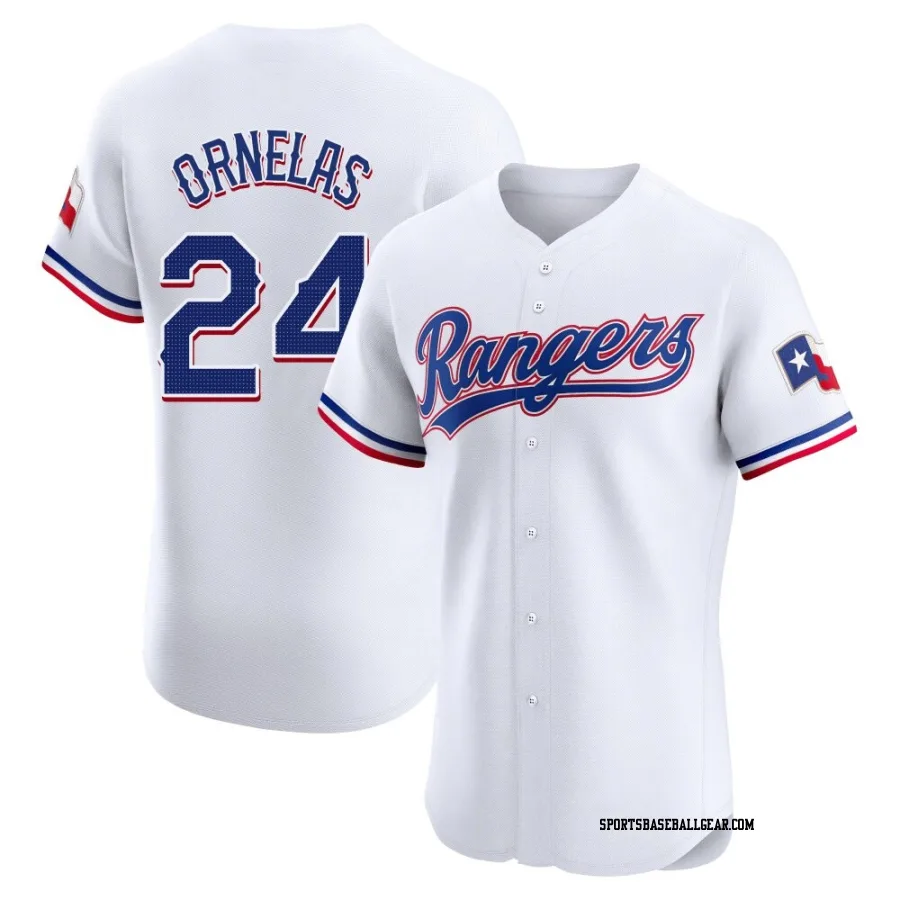 Jonathan Ornelas Men's Texas Rangers White Elite Home Jersey