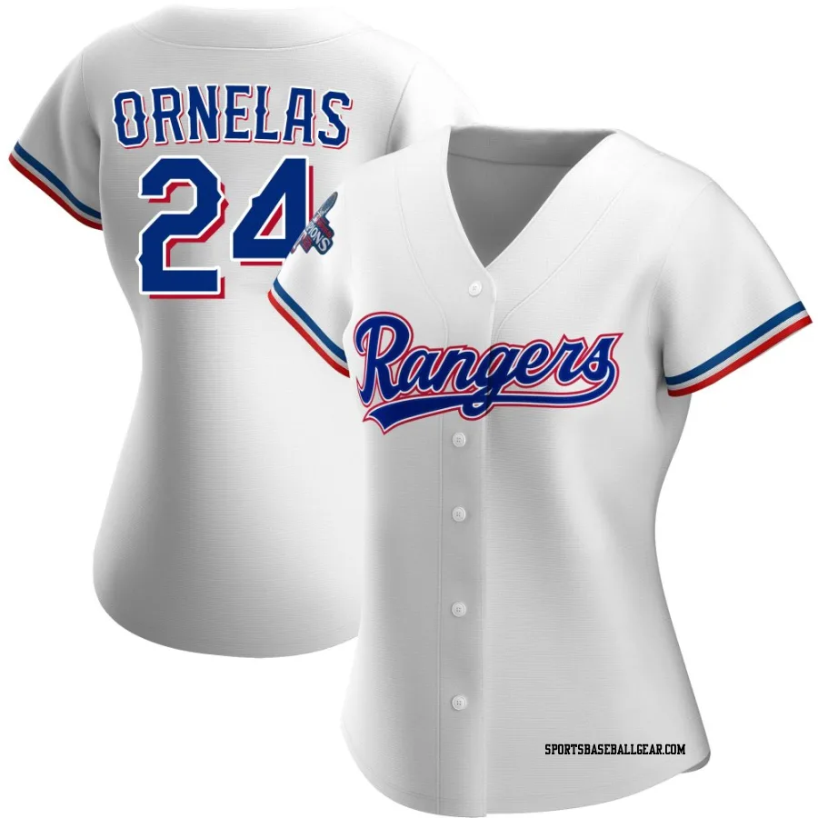 Jonathan Ornelas Women's Texas Rangers White Authentic Home 2023 World Series Champions Jersey