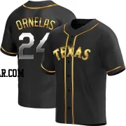 Jonathan Ornelas Youth Texas Rangers Black Golden Replica Alternate Jersey