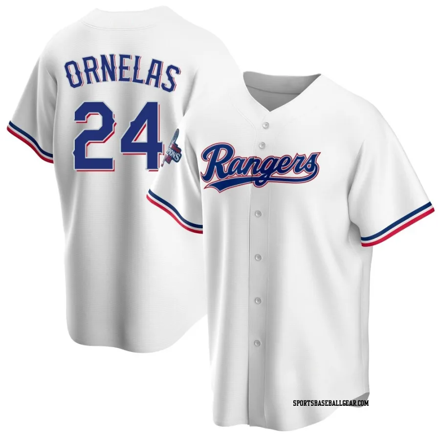 Jonathan Ornelas Youth Texas Rangers White Replica Home 2023 World Series Champions Jersey