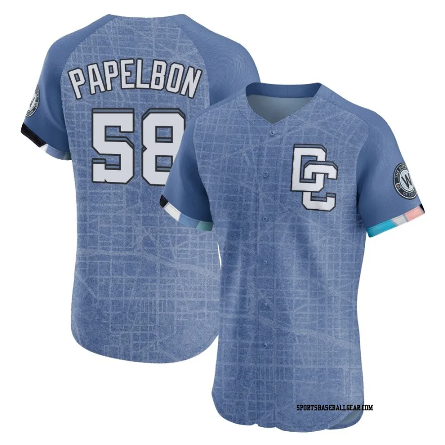 Jonathan Papelbon Men's Washington Nationals Blue Elite 2025 City Connect Jersey