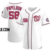 Jonathan Papelbon Men's Washington Nationals White Authentic Home Jersey