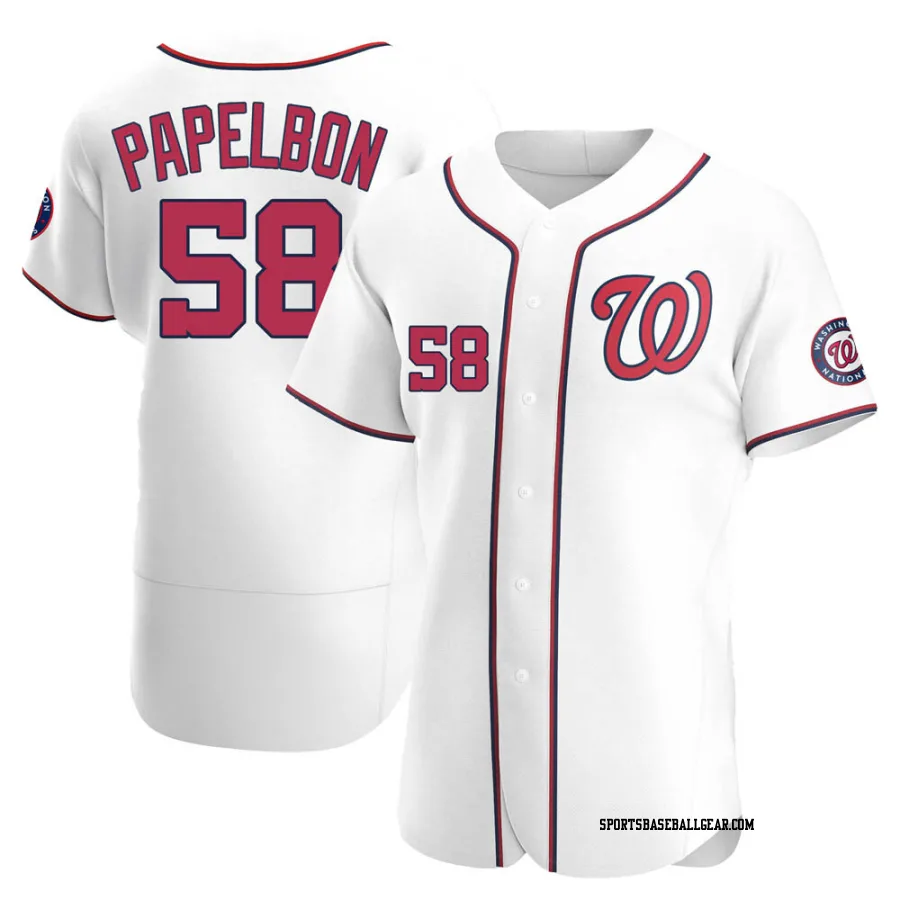 Jonathan Papelbon Men's Washington Nationals White Authentic Home Jersey