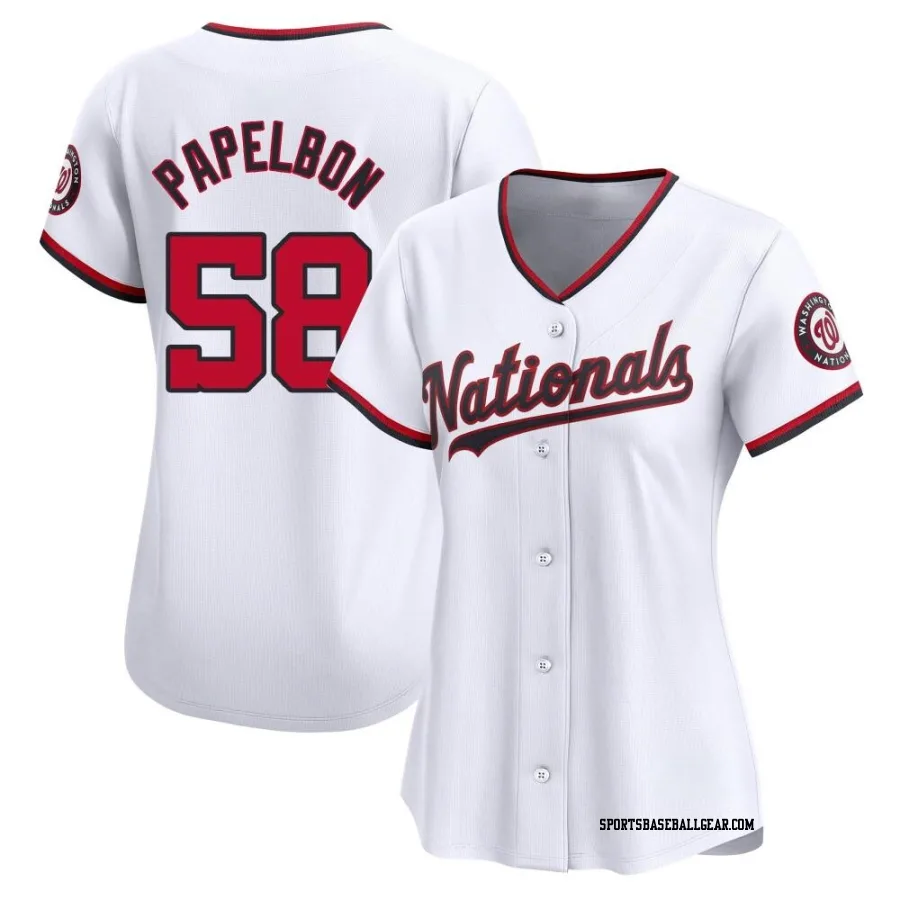 Jonathan Papelbon Women's Washington Nationals White Limited Home Jersey