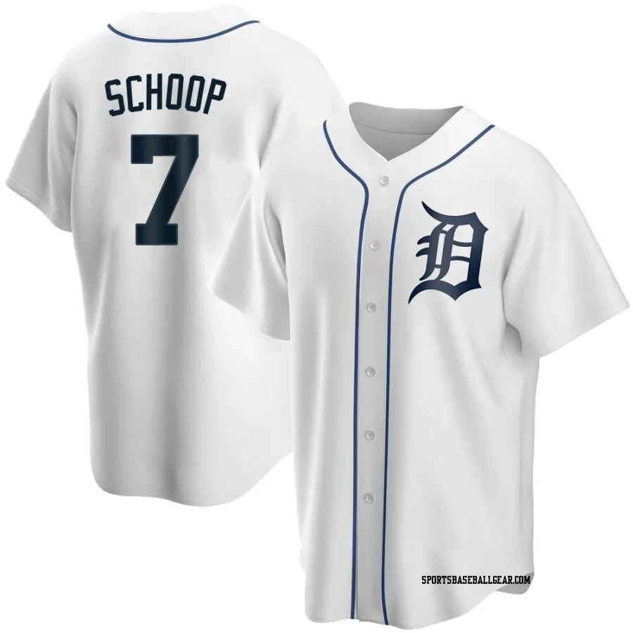 Jonathan Schoop Men's Detroit Tigers White Replica Home Jersey