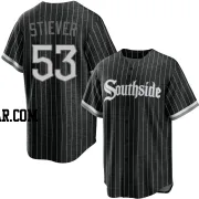 Jonathan Stiever Men's Chicago White Sox Black Replica 2021 City Connect Jersey