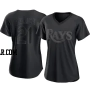 Jonny DeLuca Women's Tampa Bay Rays Black Authentic Pitch Fashion Jersey